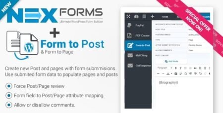 Form to Post/Page for NEX-Forms - Addon