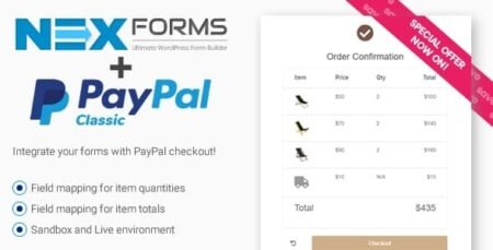 PayPal Pro for NEX-Forms - Addon