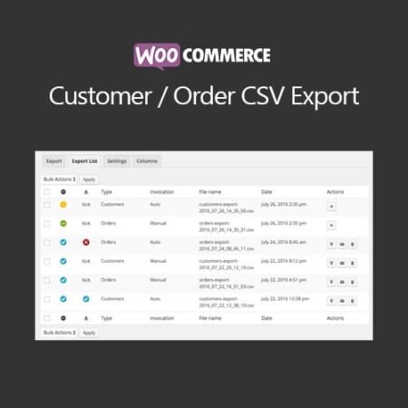 WooCommerce Customer / Order / CSV Export