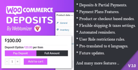 WooCommerce Deposits - Partial Payments Plugin By Webtomizer
