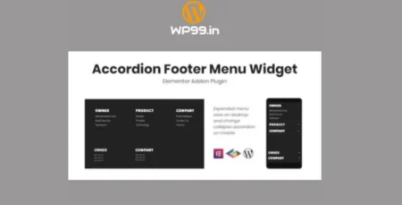 Accordion Footer Menu Widget For Elementor